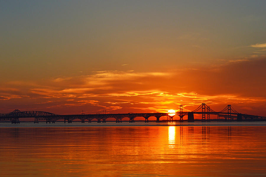 Sunset on the Chesapeake Photograph by Caitlin Hodges - Fine Art America