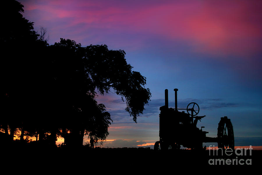 Sunset on the Farm Photograph by E B Schmidt
