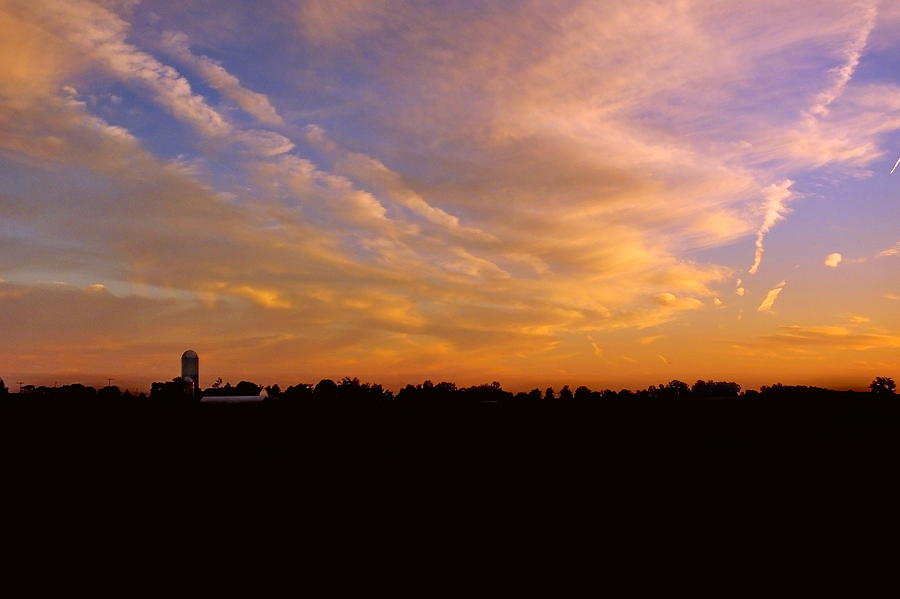 Sunset Photograph - Sunset On The Farm by Francie Davis