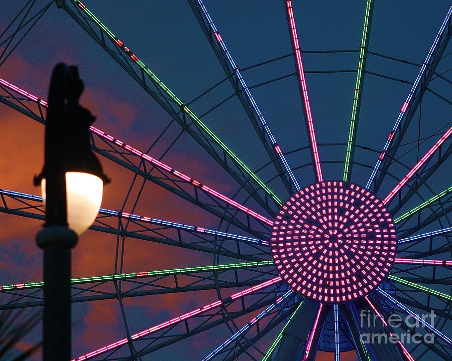 sunset on the Ferris wheel Photograph
