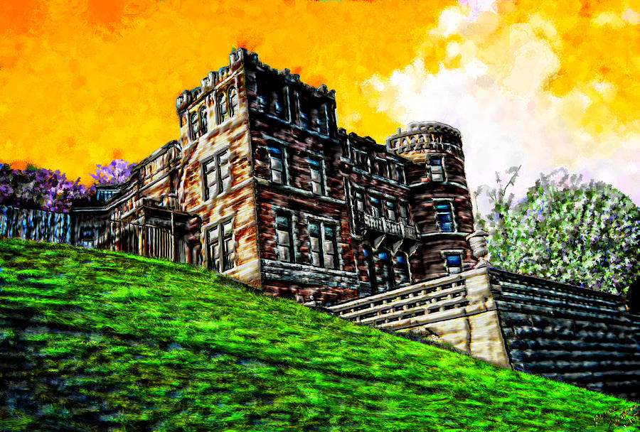 Castle Painting - Sunset on the Hill by Bruce Nutting