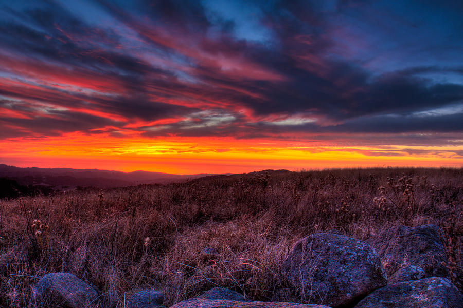 Sunset Photograph - Sunset on the Hill by Simmons Tobias