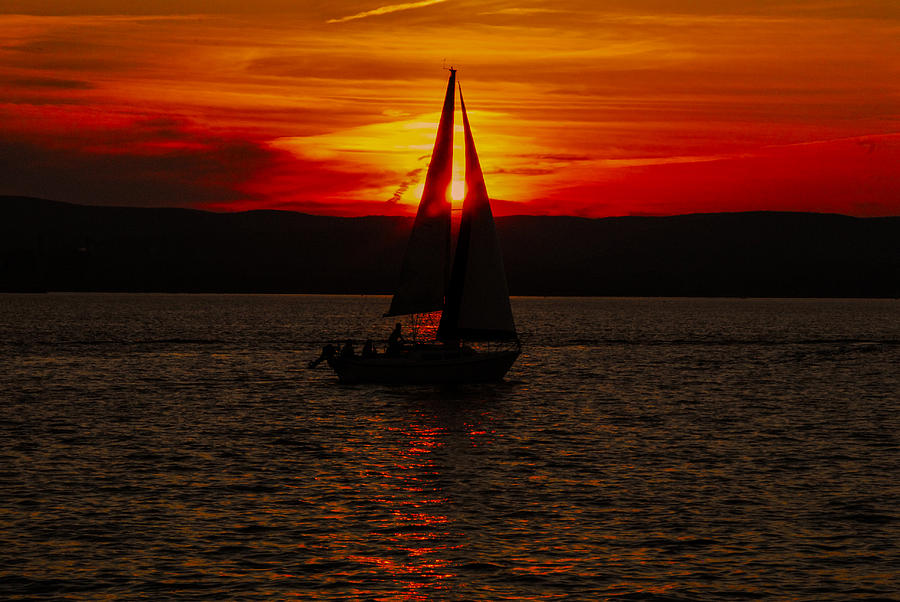 Sunset On The Hudson Photograph by Will Burlingham