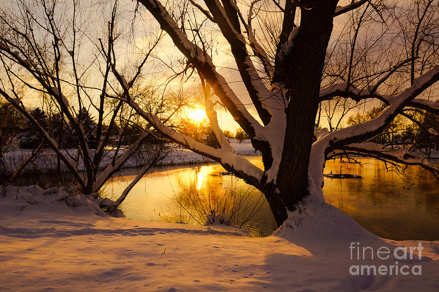 Sunset Photograph - Sunset on the Lake by Gloria Pasko