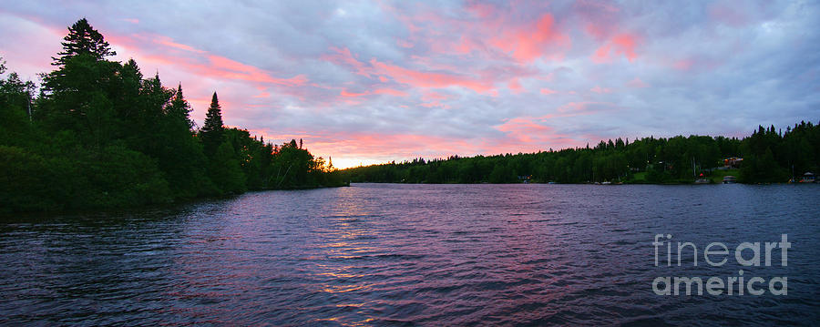 Sunset Photograph - Sunset on the lake by Sylvie Bouchard