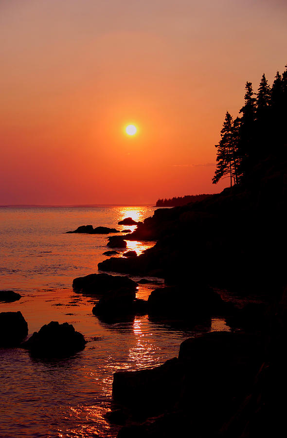 Sunset on the Maine coast Photograph by Peggy Cooper-Berger - Fine Art ...