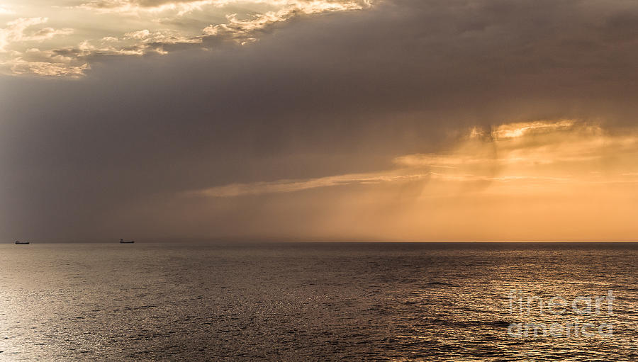 Sunset on the Mediterranean Sea Photograph by Sergey Simanovsky