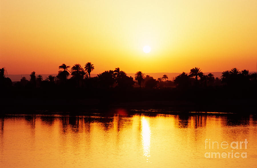 Sunset on the Nile River - Egypt Photograph by Luciano Mortula