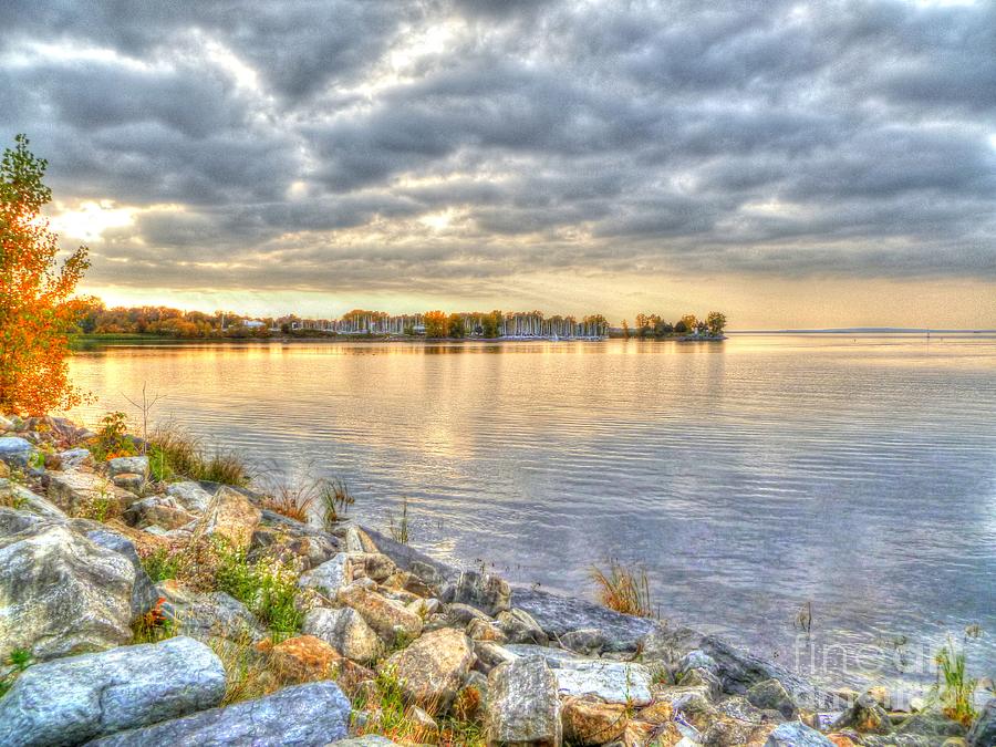 Sunset on the Ottawa River HDR Photograph by Vicki Spindler