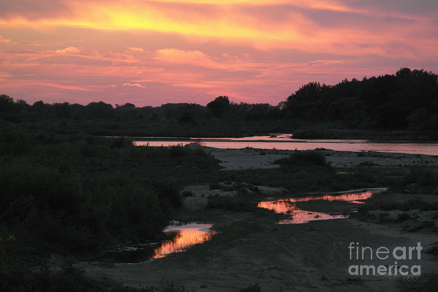 Sunset Photograph - Sunset on the Platte by Suzanne McKelvey