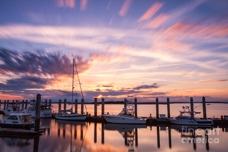 Sunset on the River Fernandina Beach Florida Photograph by Dawna Moore Photography