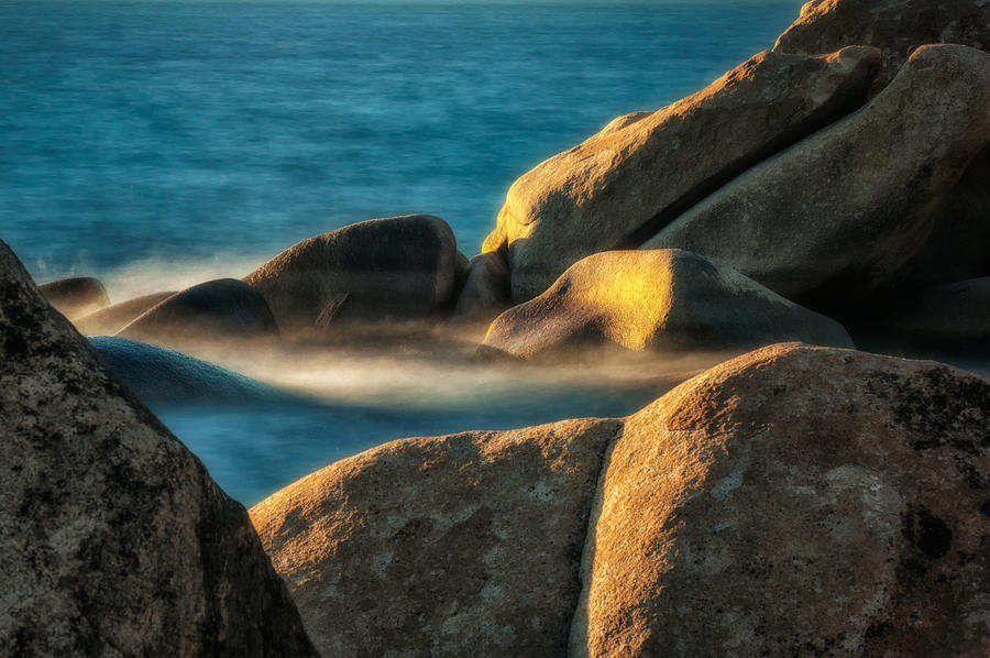 Sunset on the Rocks Photograph by Joan Herwig