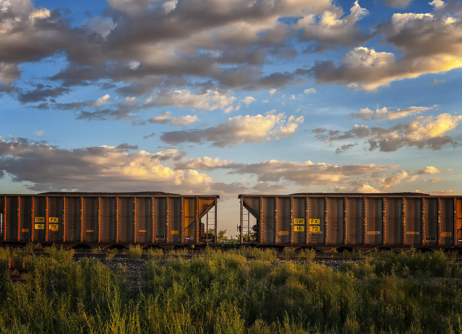 Sunset On The Santa Fe Railroad Photograph