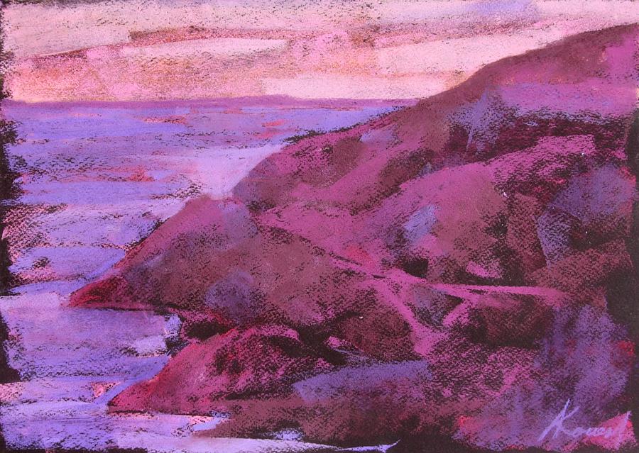 Sunset Painting - Sunset on the sea by Alena Kogan