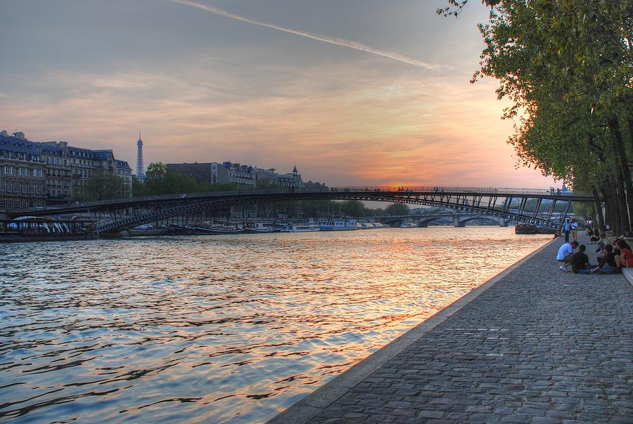 Sunset on the Seine Photograph by Jennifer Ancker