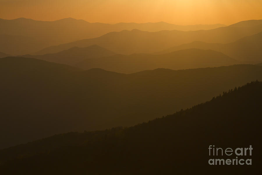 Sunset on the Smokies Photograph by Dennis Hedberg