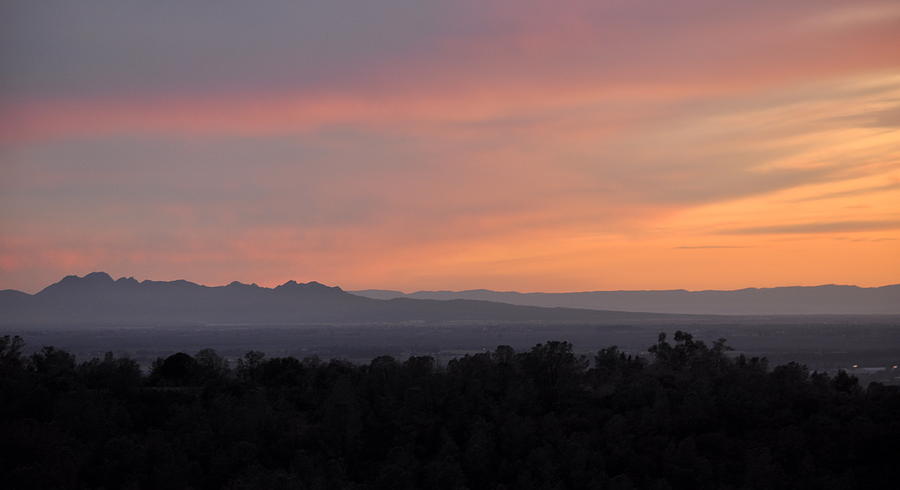 Sunset on the Sutter Buttes Photograph by AJ  Schibig