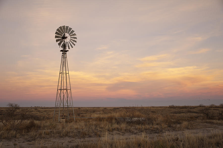 Nature Photograph - Sunset on the Texas Plains by Melany Sarafis