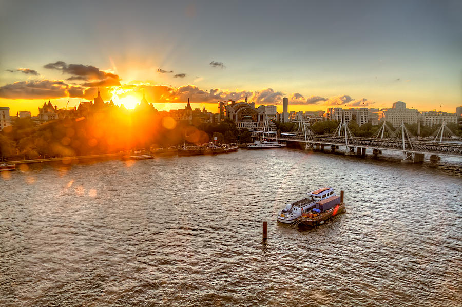 Sunset on the Thames Photograph by Tim Stanley