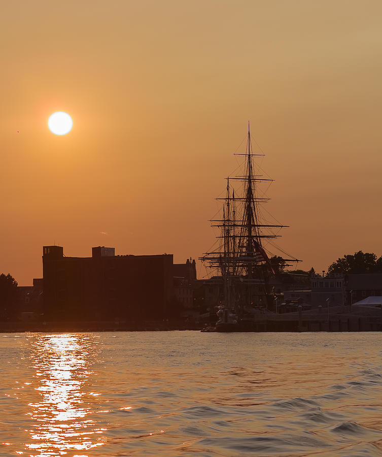 Sunset on the USS Constitution Photograph by Brian MacLean