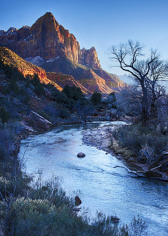 Sunset on the Watchman Photograph by Priscilla Burgers