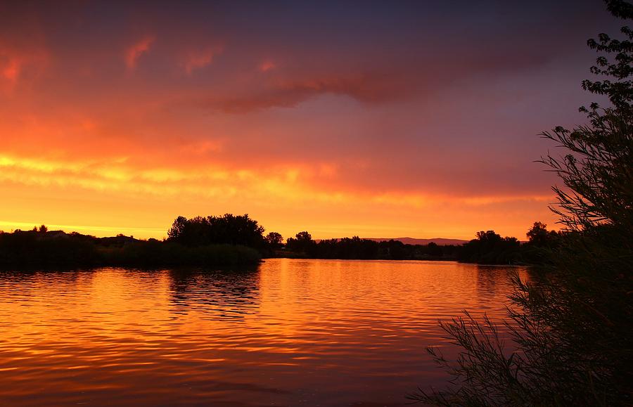 Sunset on The Yakima River Photograph by Lynn Hopwood