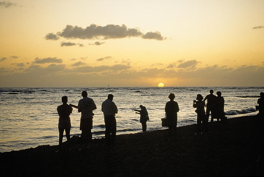 Sunset On Waikiki Photograph by Buddy Mays