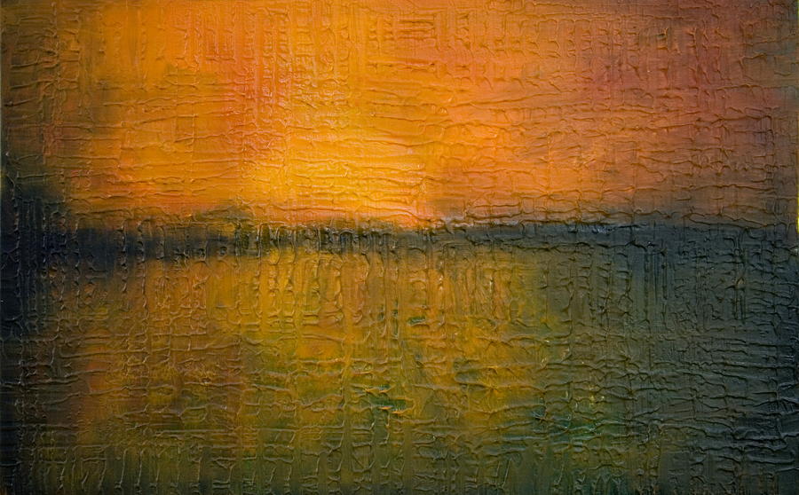 Sunset on Wood Painting by Stephen Degan
