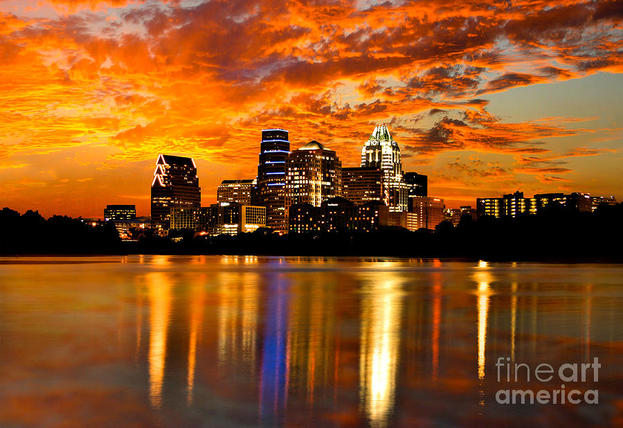 Sunset Over Austin Original Photograph by Randy Smith