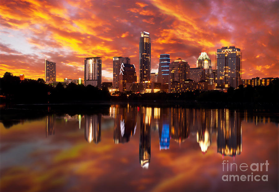 Sunset Over Austin Photograph By Randy Smith