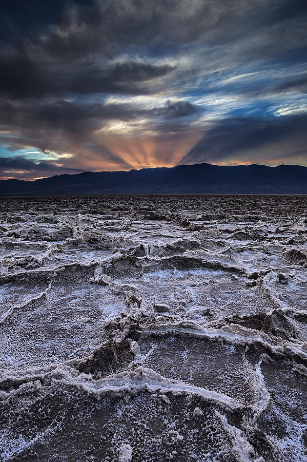 Sunset over Badwater Photograph by Andrew Soundarajan