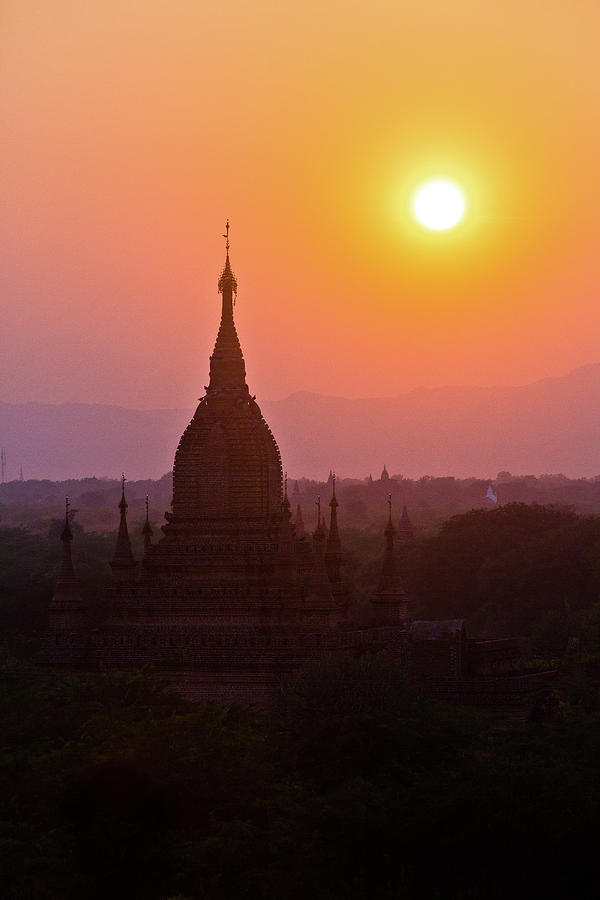 Sunset Over Bagan Photograph by © Lostin4tune - Cedrik Strahm - Switzerland