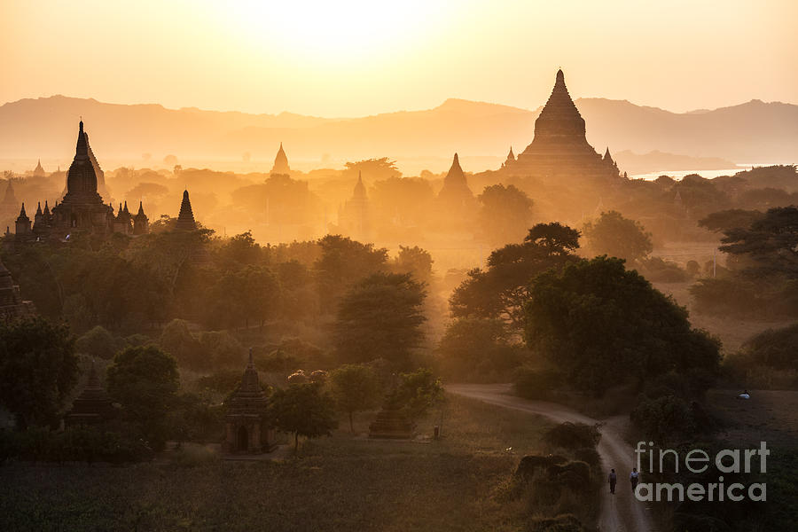 Sunset over Bagan - Myanmar Photograph by Matteo Colombo