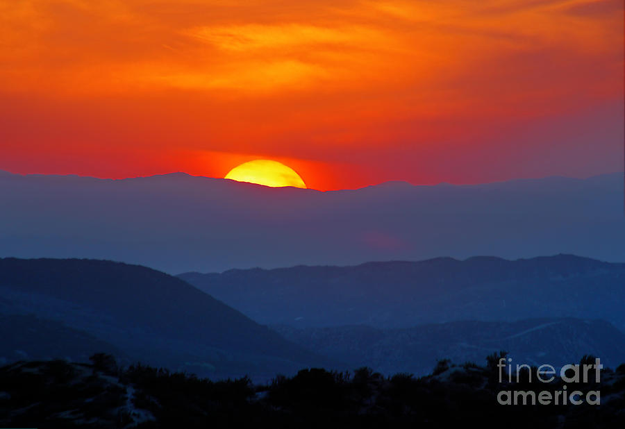 Sunset Over California Photograph by Martin Konopacki