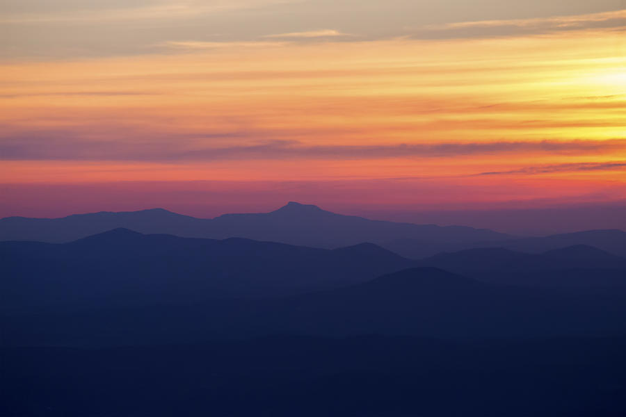 Sunset over Camels Hump Photograph by White Mountain Images