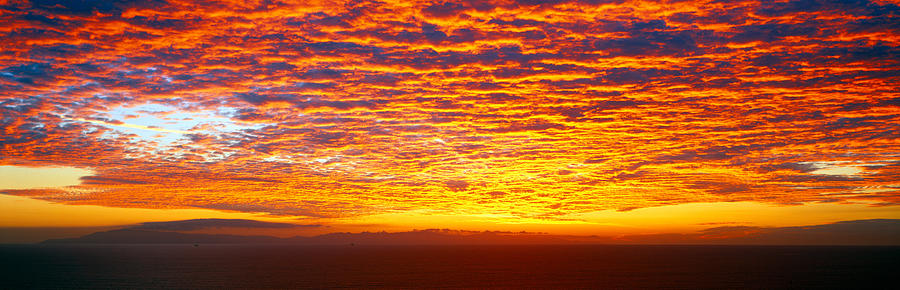 Nature Photograph - Sunset Over Channel Islands And Pacific by Panoramic Images