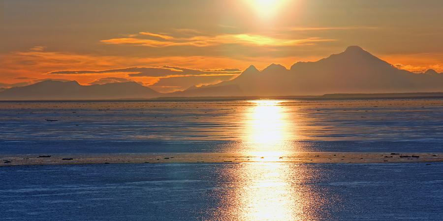 Sunset Over Cook Inlet 2 Photograph by Jenny Hudson