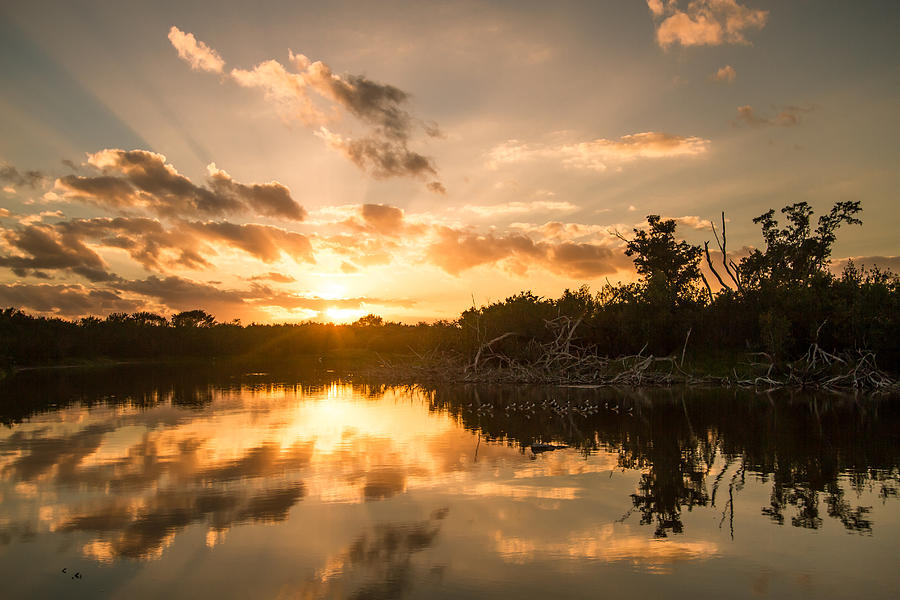 Sunset over Eco Pond - Everglades National Park Photograph by Doug McPherson