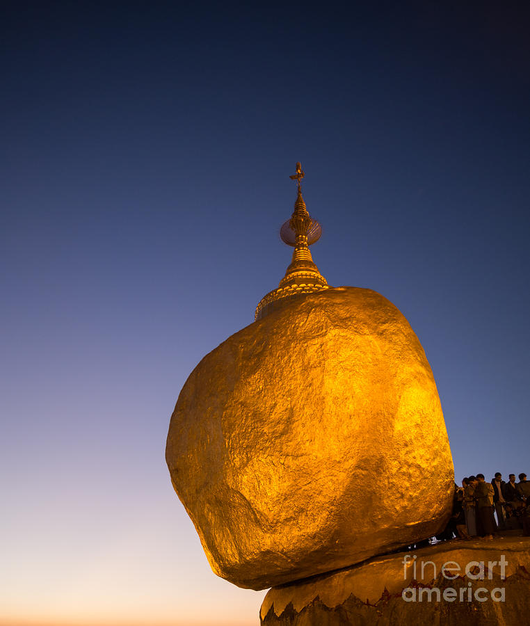 Sunset over Golden rock  - Myanmar Photograph by Matteo Colombo