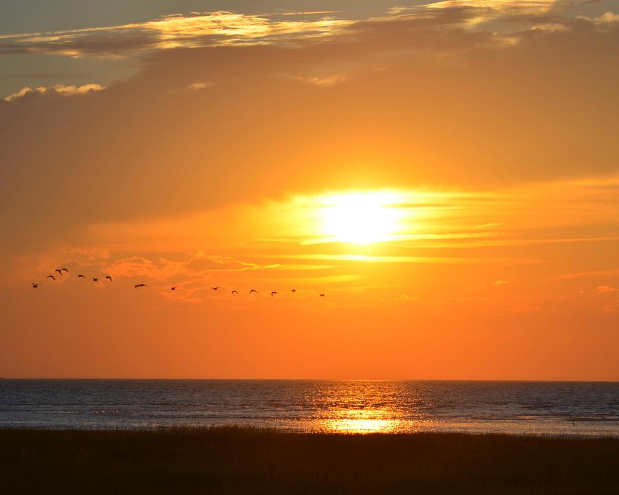 Sunset over Grays Beach Yarmouth Cape Cod Photograph by Toby McGuire