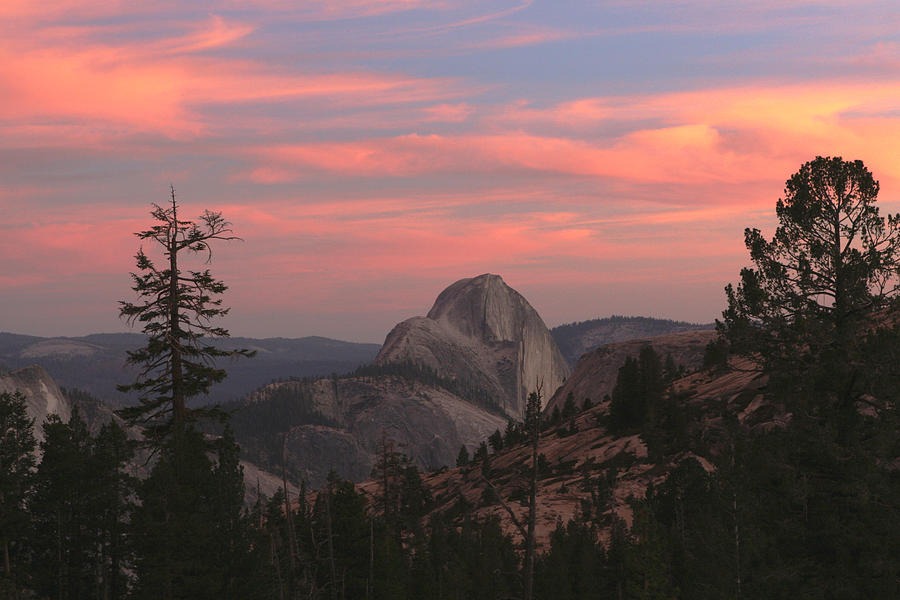 Yosemite National Park Photograph - Sunset Over Half Dome by Her Arts Desire