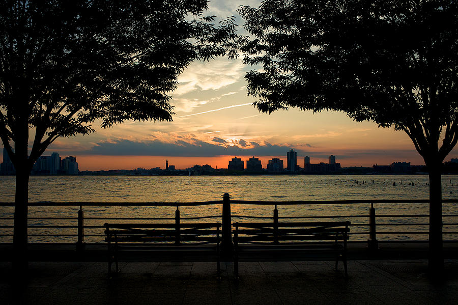Sunset over Hoboken Photograph by Cornelis Verwaal