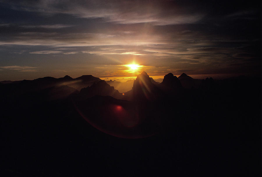 Sunset Over Hoggar Mountains Photograph by Tony Buxton/science Photo Library