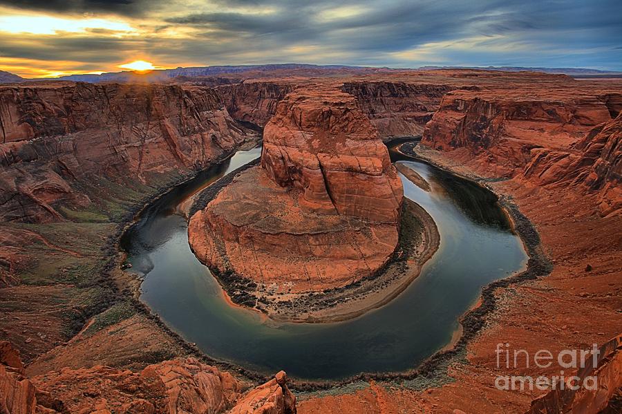 Sunset Over Horseshoe Bend Photograph by Adam Jewell