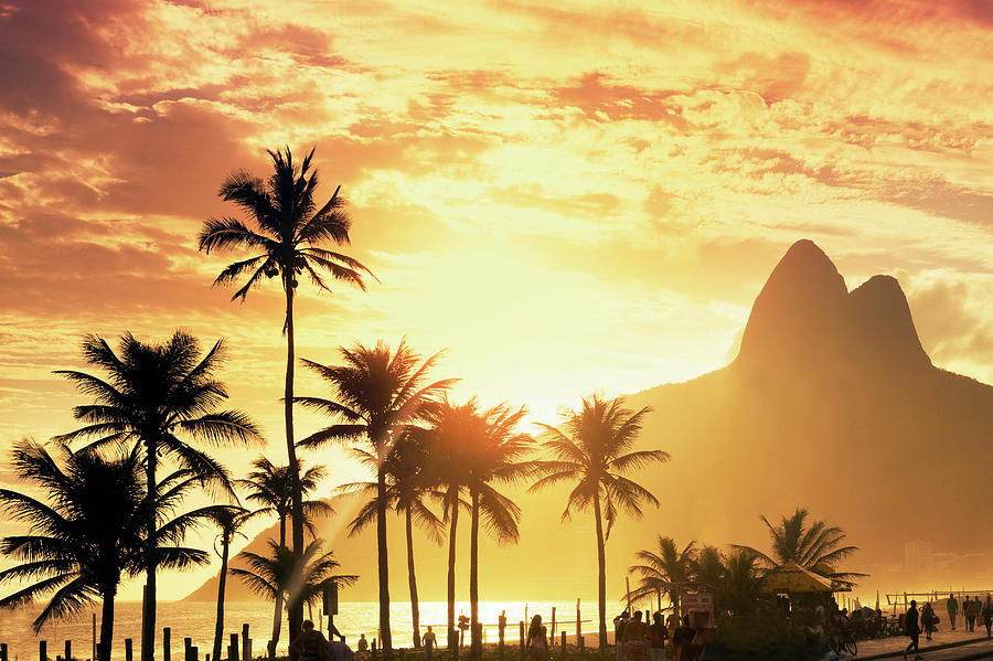 Sunset Over Ipanema Beach Photograph by Buena Vista Images