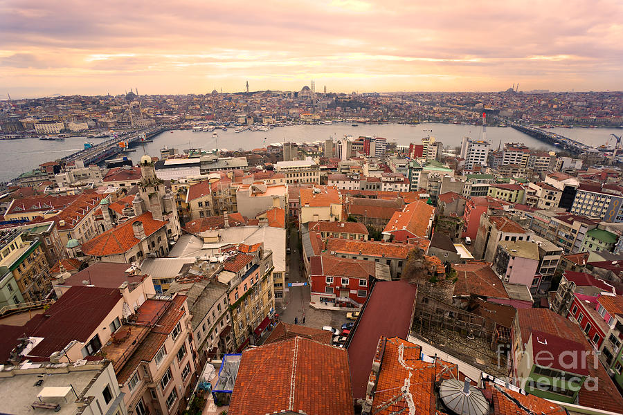 Sunset over Istanbul Photograph by Luciano Mortula