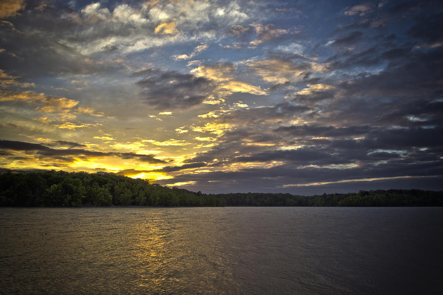Sunset Over Kerr Lake Photograph by Ben Shields