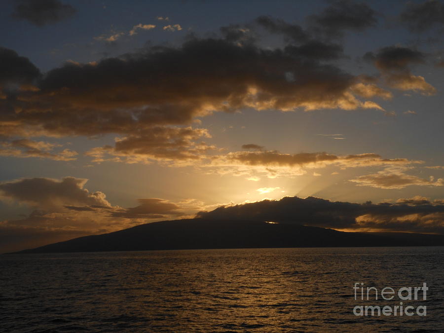 Sunset over Lanai Photograph by Fred Wilson
