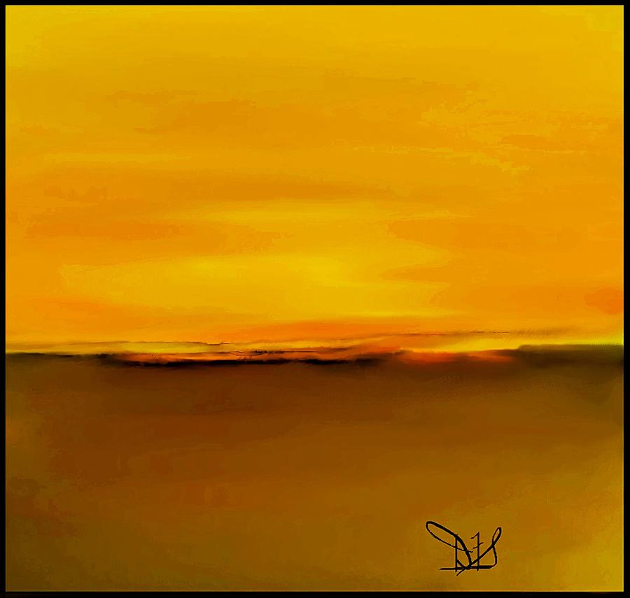 Sunset over Landscape  #10 Painting by Diane Strain