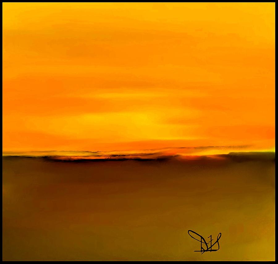 Sunset over Landscape  #6 Painting by Diane Strain